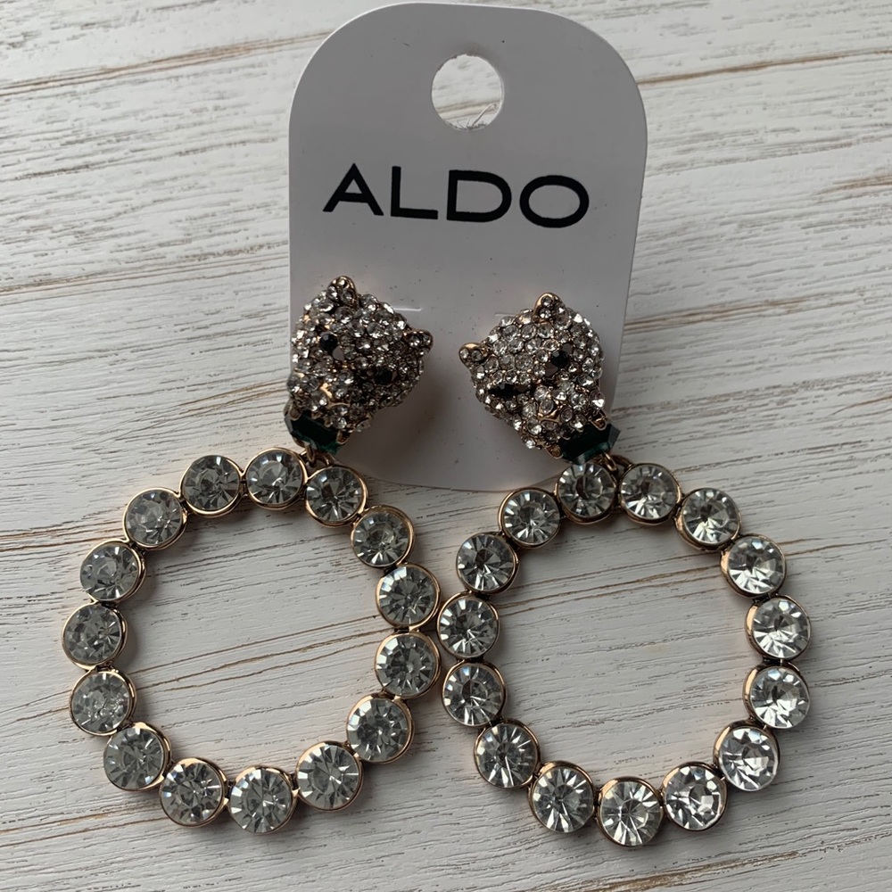 Aldo Leopard Gem Earrings